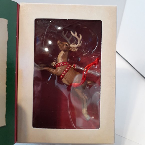 Hallmark twas the night Before Christmas tiny reindeer ornament - Picture 5 of 5